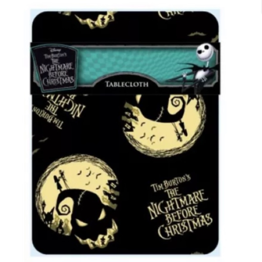 Disney Nightmare Before Christmas 70 Round Tablecloth Jack Skellington Sally